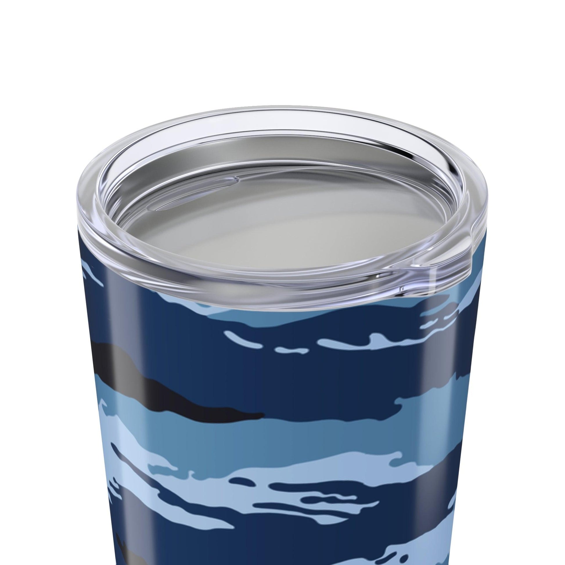 Kamysh Blue Camo 20oz Tumbler _ Concealing Coloration