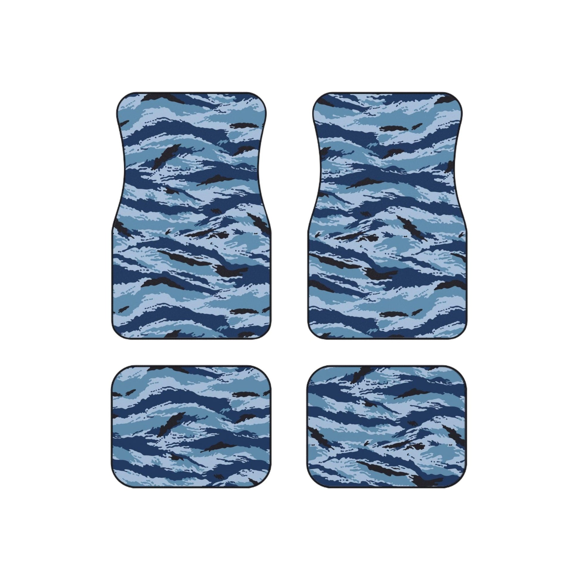 Kamysh Blue Camo All-Weather Car Mats (Set of 4) _ Concealing Coloration
