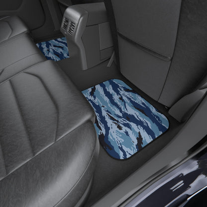 Kamysh Blue Camo All-Weather Car Mats (Set of 4) _ Concealing Coloration