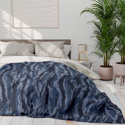 Kamysh Blue Camo Arctic Fleece Blanket - Room view 2