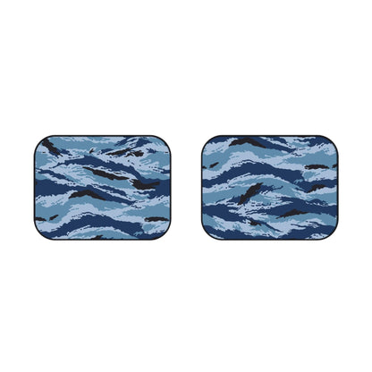 Kamysh Blue Camo Back Seat Car Mats (Set of 2) _ Concealing Coloration.