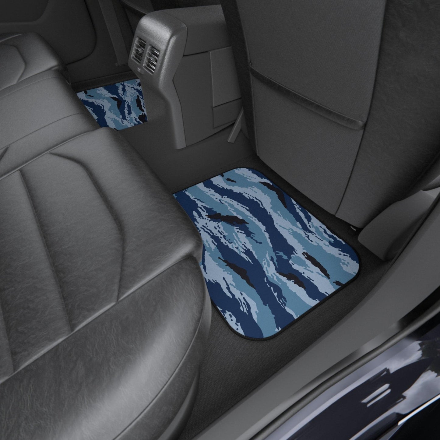 Kamysh Blue Camo Back Seat Car Mats (Set of 2) _ Concealing Coloration.