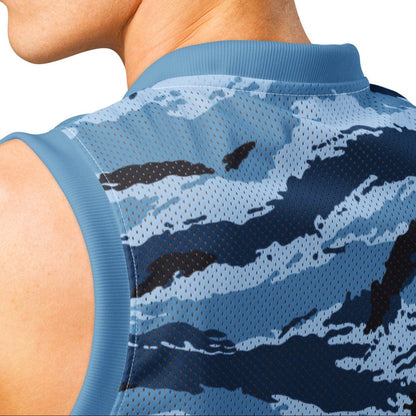 Kamysh Blue Camo Basketball Jersey _ Concealing Coloration.