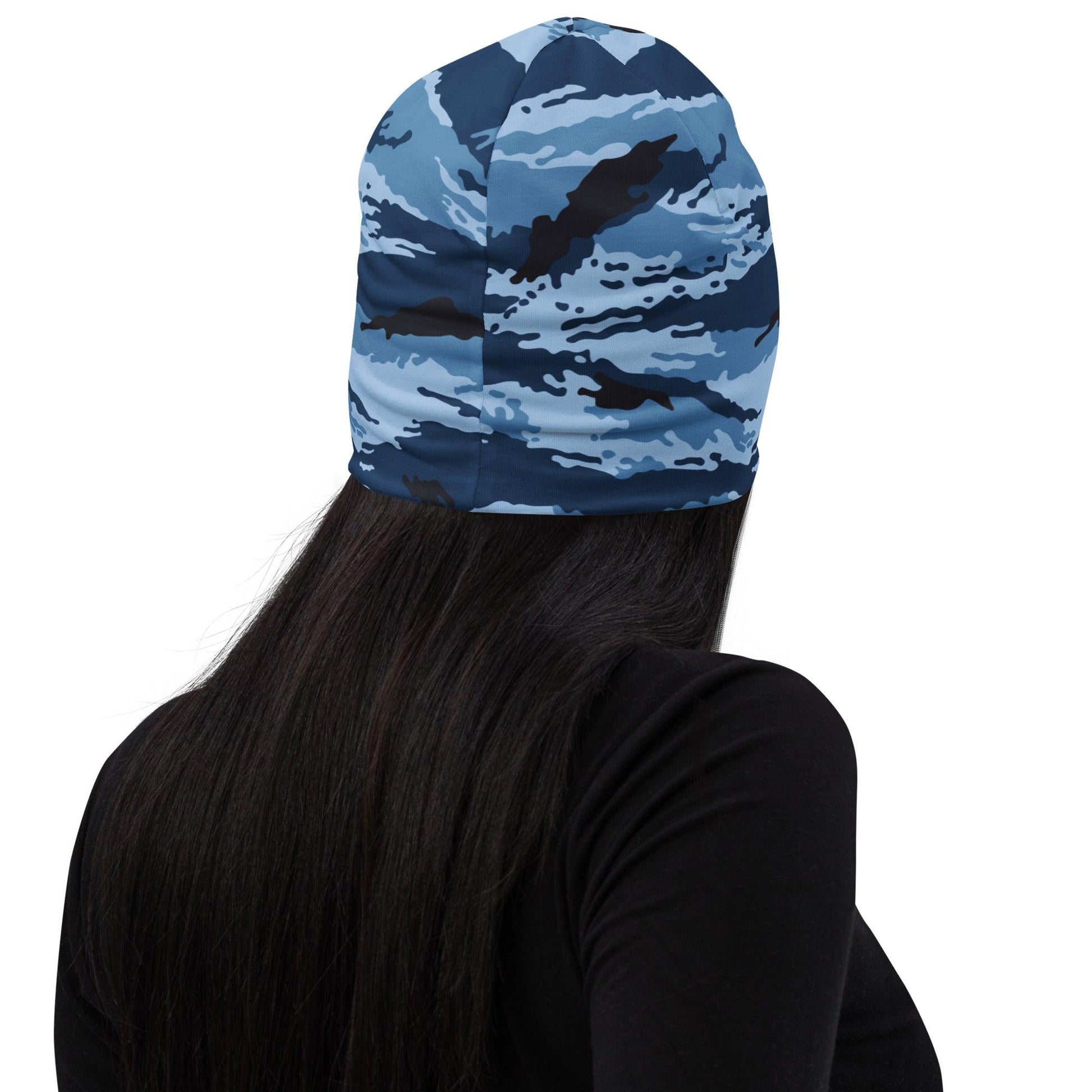 Kamysh Blue Camo Beanie - Concealing Coloration