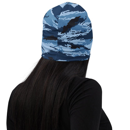 Kamysh Blue Camo Beanie - Concealing Coloration