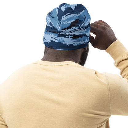 Kamysh Blue Camo Beanie - Concealing Coloration
