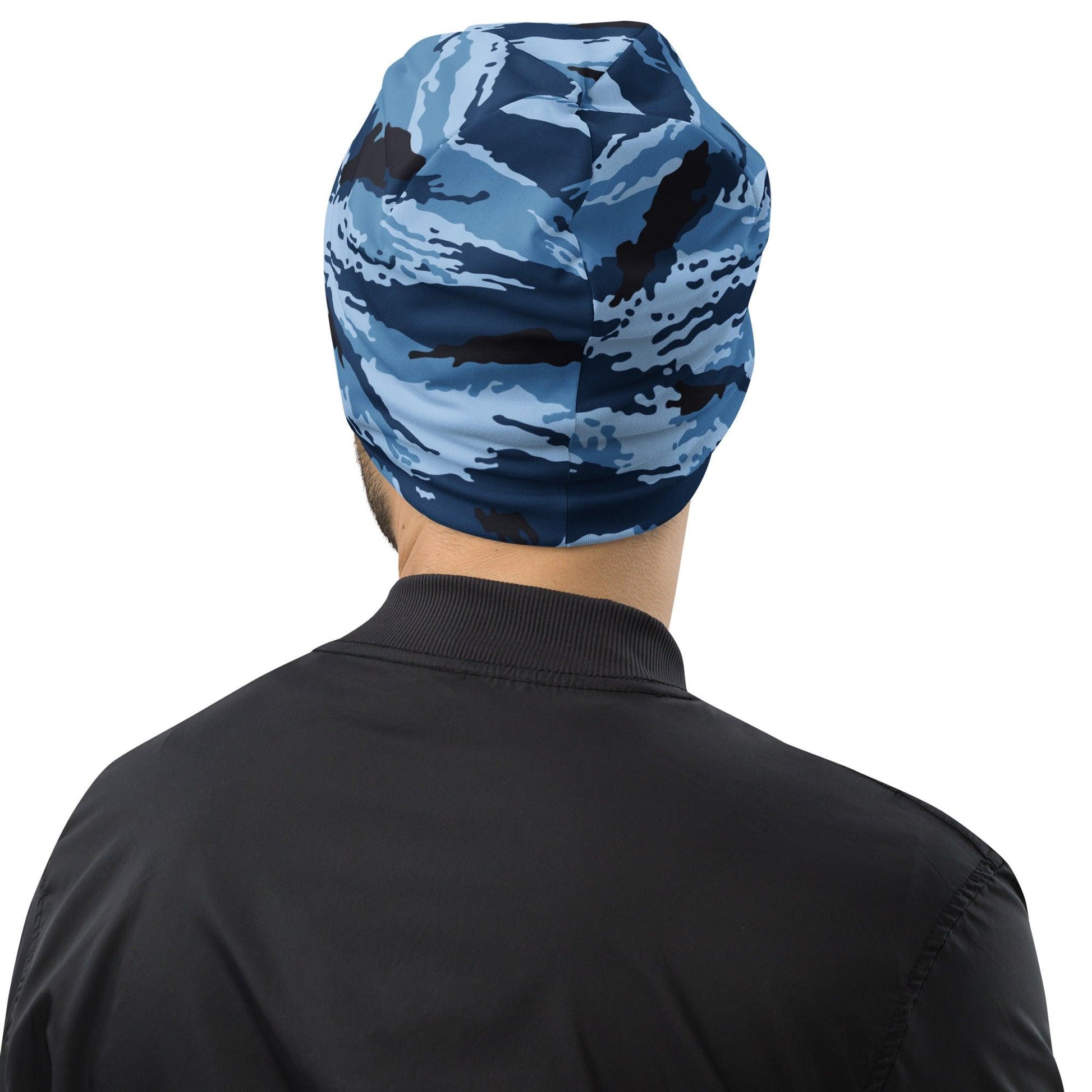 Kamysh Blue Camo Beanie - Concealing Coloration