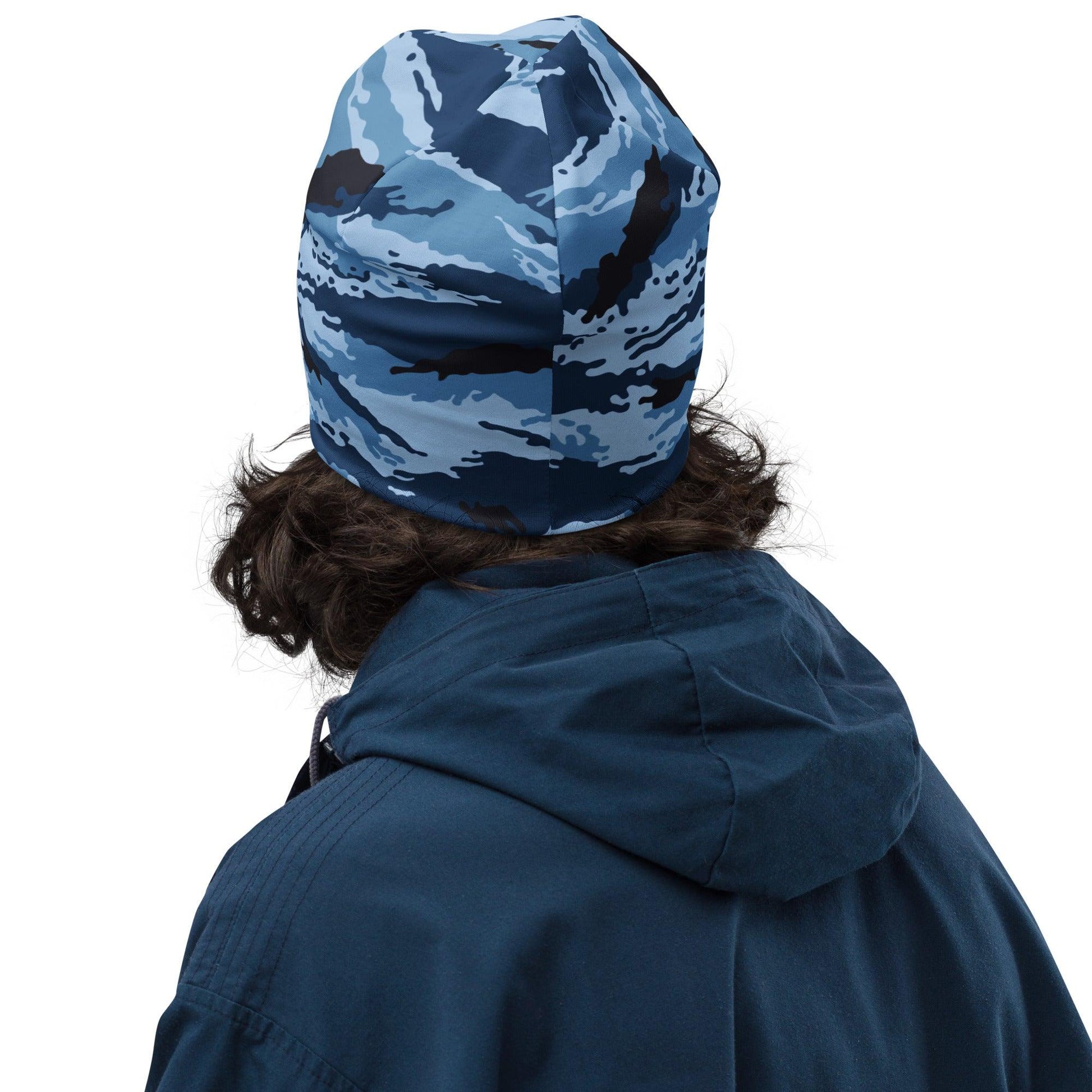 Kamysh Blue Camo Beanie - Concealing Coloration