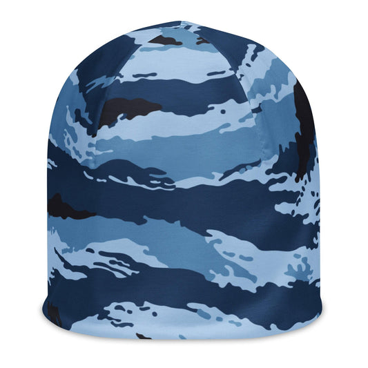 Kamysh Blue Camo Beanie _ Concealing Coloration