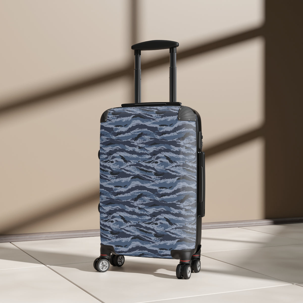 Kamysh Blue Camo Carry-On Roller Suitcase
