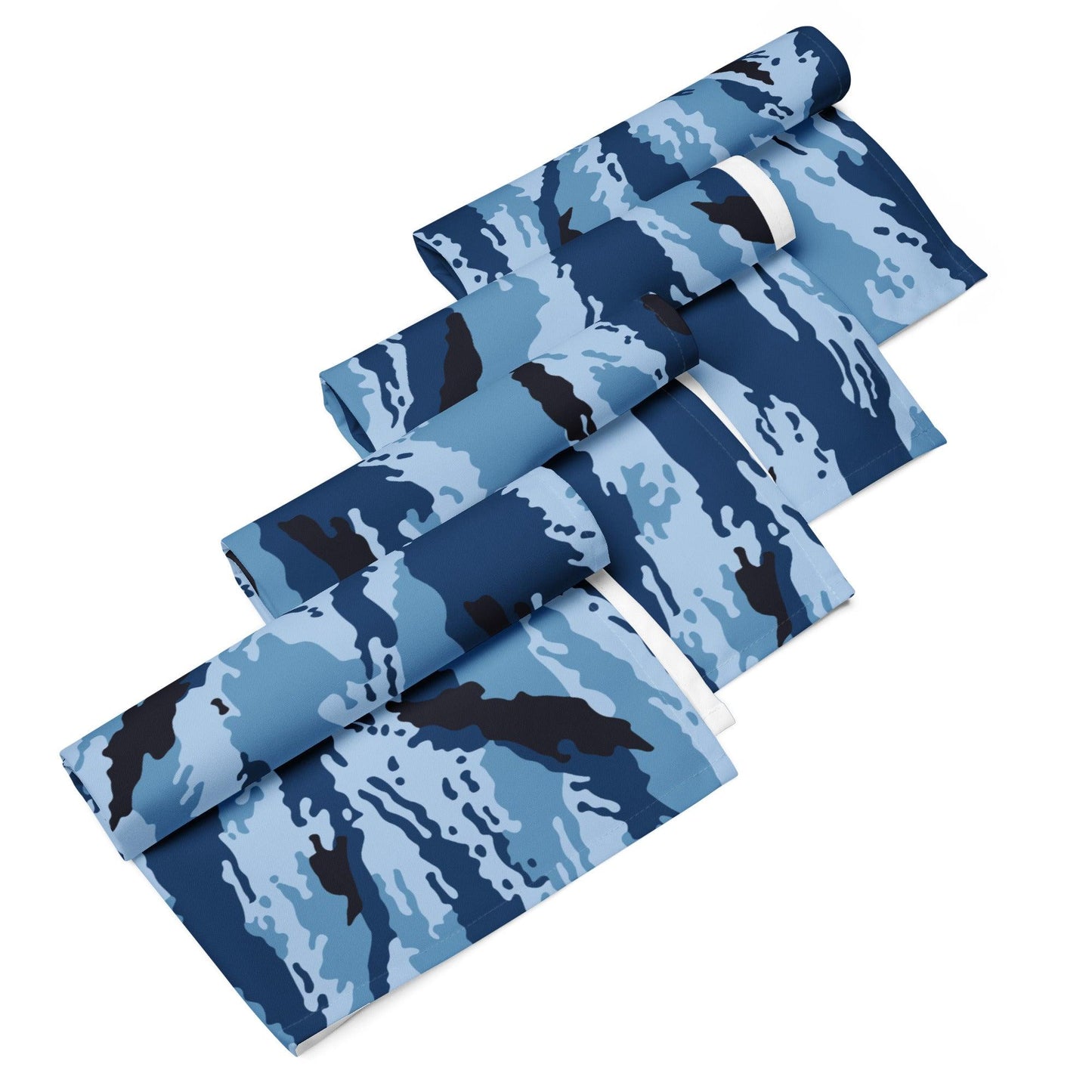 Kamysh Blue Camo Cloth Napkin Set _ Concealing Coloration.