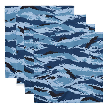 Kamysh Blue Camo Cloth Napkin Set _ Concealing Coloration.