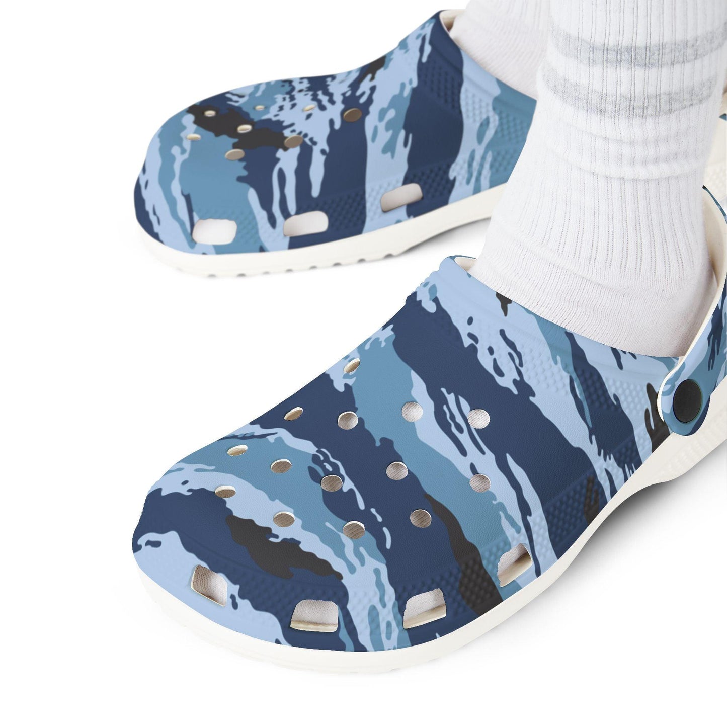 Kamysh Blue Camo EVA Clog _ Concealing Coloration.