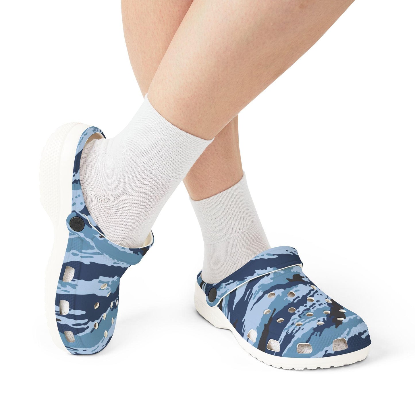 Kamysh Blue Camo EVA Clog _ Concealing Coloration.