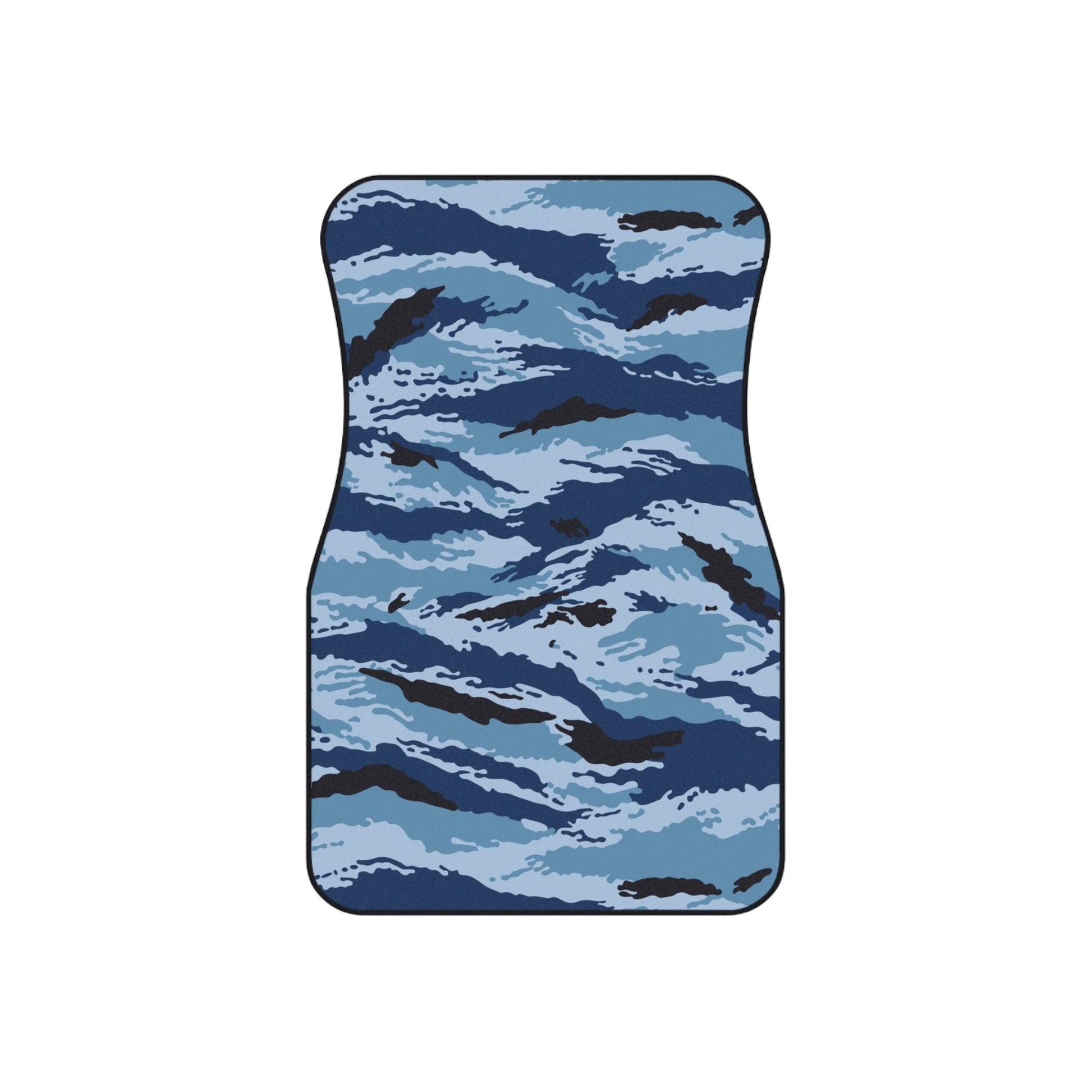 Kamysh Blue Camo Front Seat Car Mats (Set of 2) _ Concealing Coloration