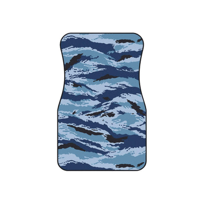 Kamysh Blue Camo Front Seat Car Mats (Set of 2) _ Concealing Coloration