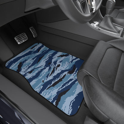 Kamysh Blue Camo Front Seat Car Mats (Set of 2) _ Concealing Coloration