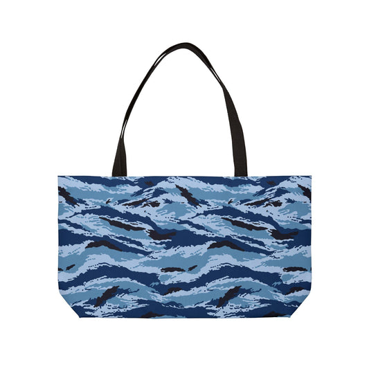 Kamysh Blue Camo Horizontal Tote _ Concealing Coloration.