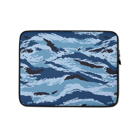 Kamysh Blue Camo Laptop Sleeve _ Concealing Coloration