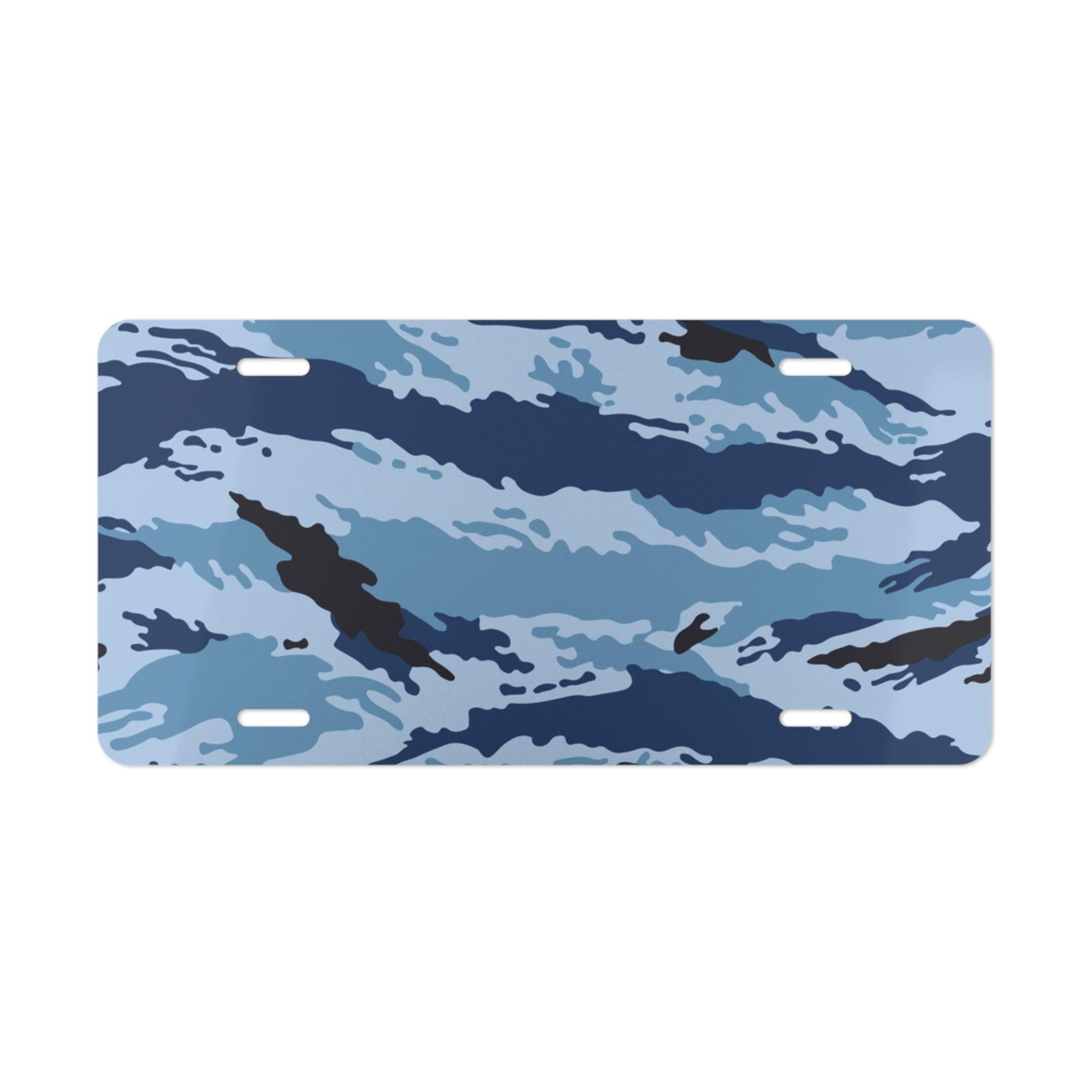 Kamysh Blue Camo License Plate _ Concealing Coloration.