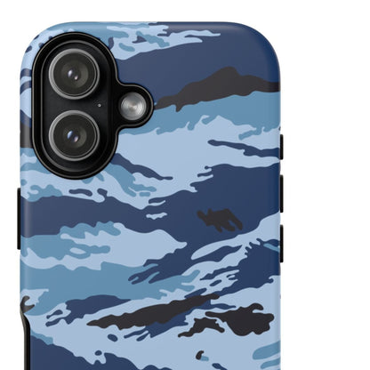 Kamysh Blue Camo MagSafe iPhone 17 Field Case close-up
