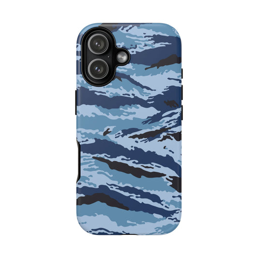 Kamysh Blue Camo MagSafe iPhone 17 Field Case front view