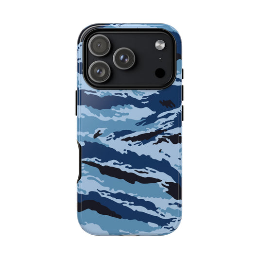 Kamysh Blue Camo MagSafe iPhone 17 Pro Field Case front view