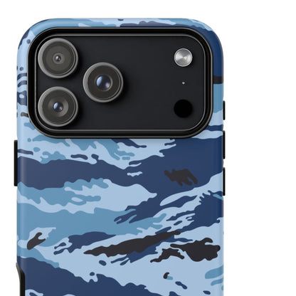 Kamysh Blue Camo MagSafe iPhone 17 Pro Max Field Case close-up