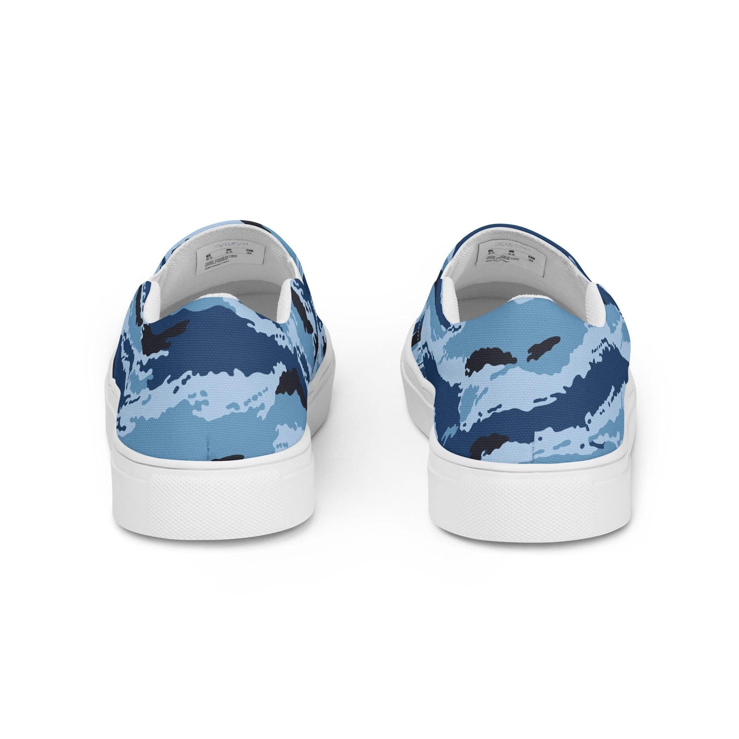 Kamysh Blue Camo Men’s Slip-On Sneaker _ Concealing Coloration.