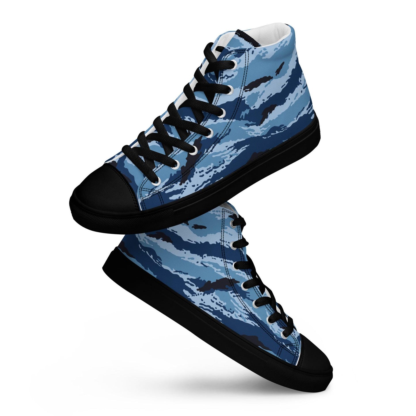 Kamysh Blue Camo Men’s Sneaker Hi _ Concealing Coloration.