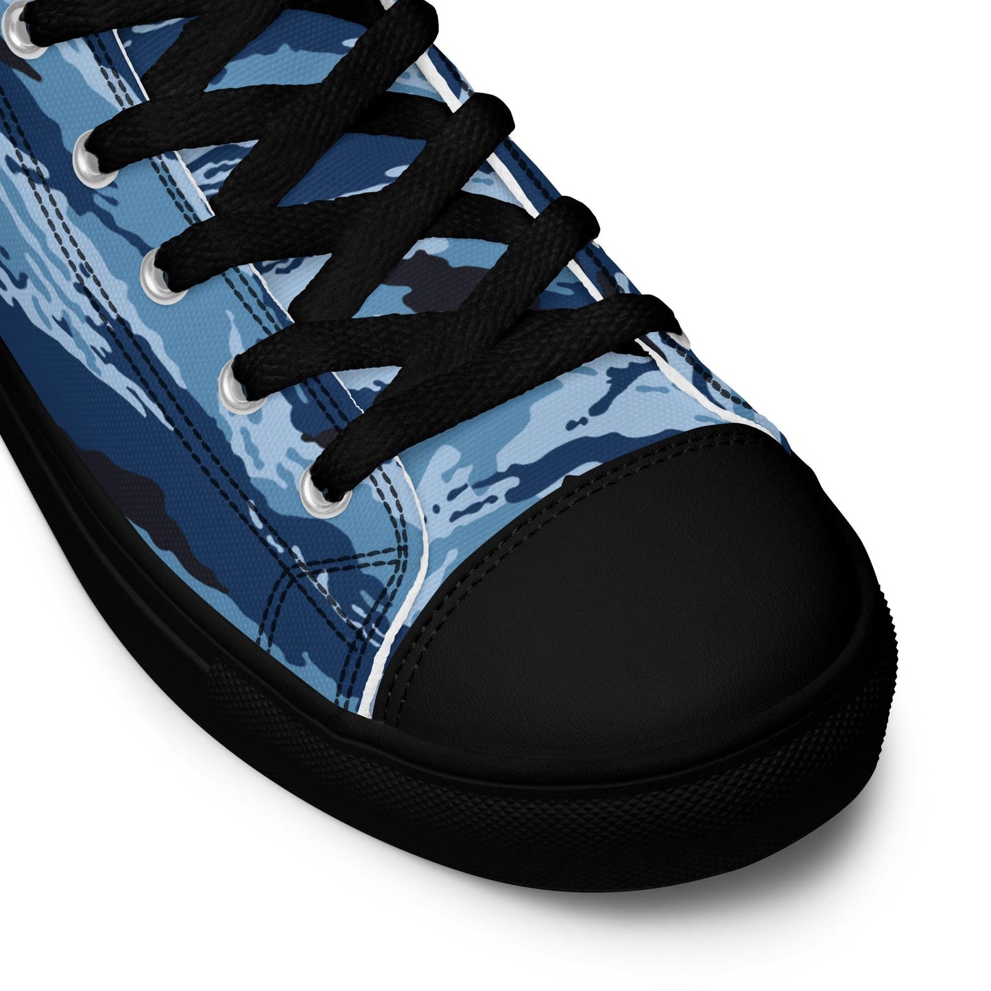 Kamysh Blue Camo Men’s Sneaker Hi _ Concealing Coloration.