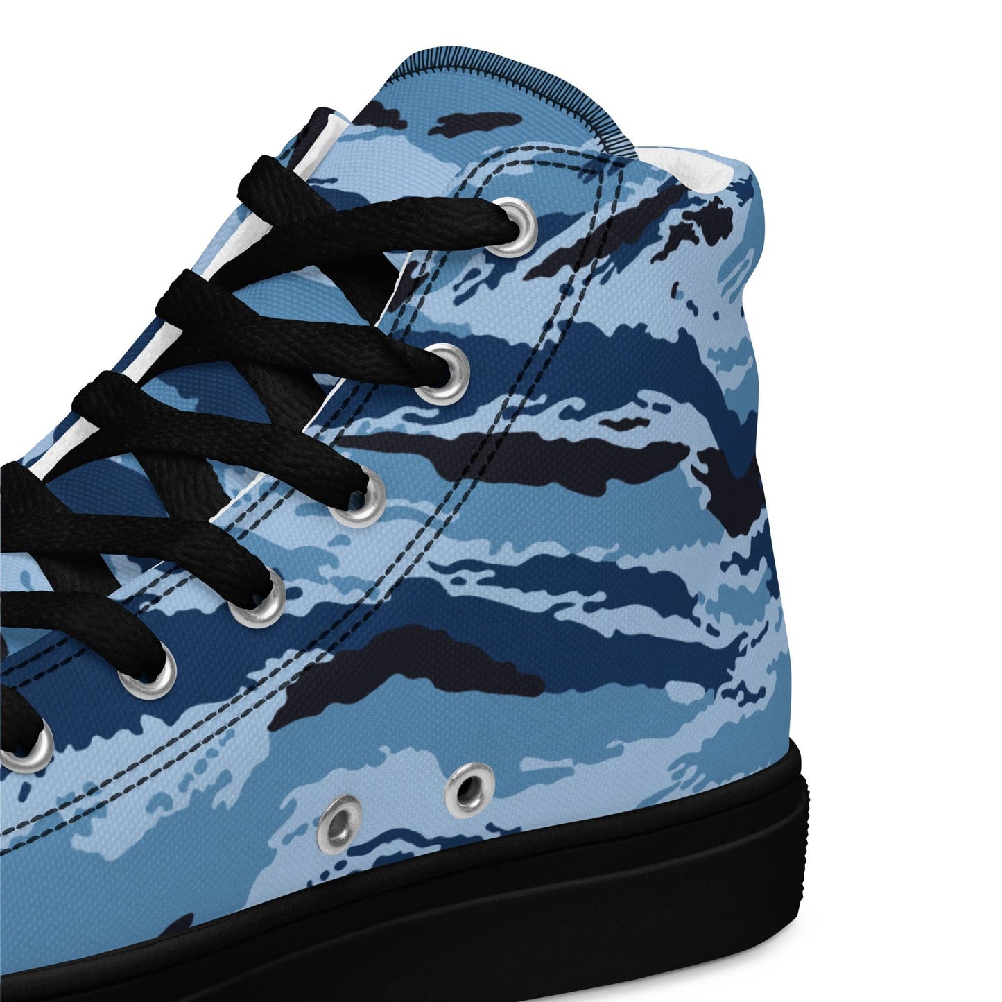 Kamysh Blue Camo Men’s Sneaker Hi _ Concealing Coloration.