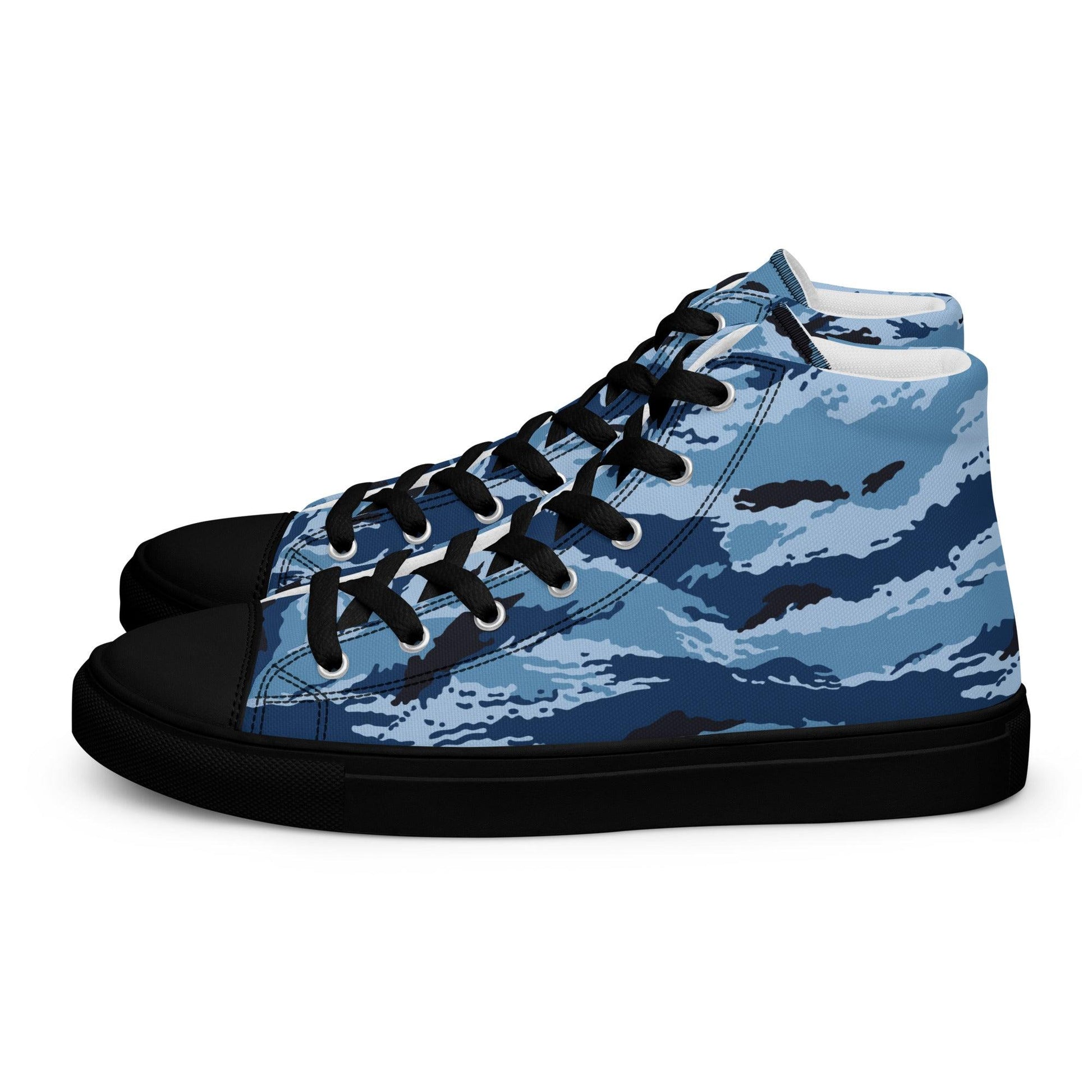 Kamysh Blue Camo Men’s Sneaker Hi _ Concealing Coloration.