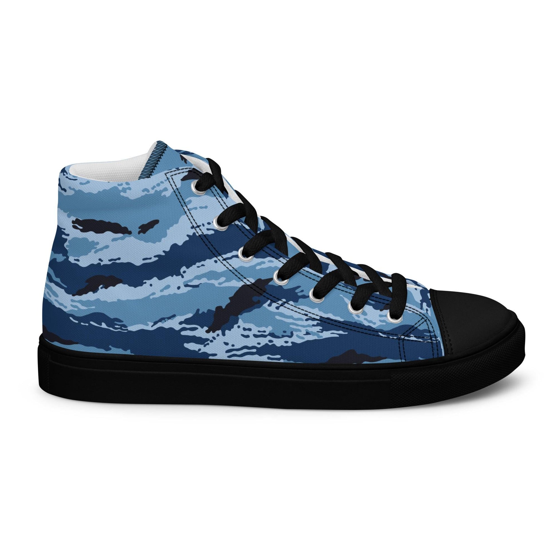 Kamysh Blue Camo Men’s Sneaker Hi _ Concealing Coloration.