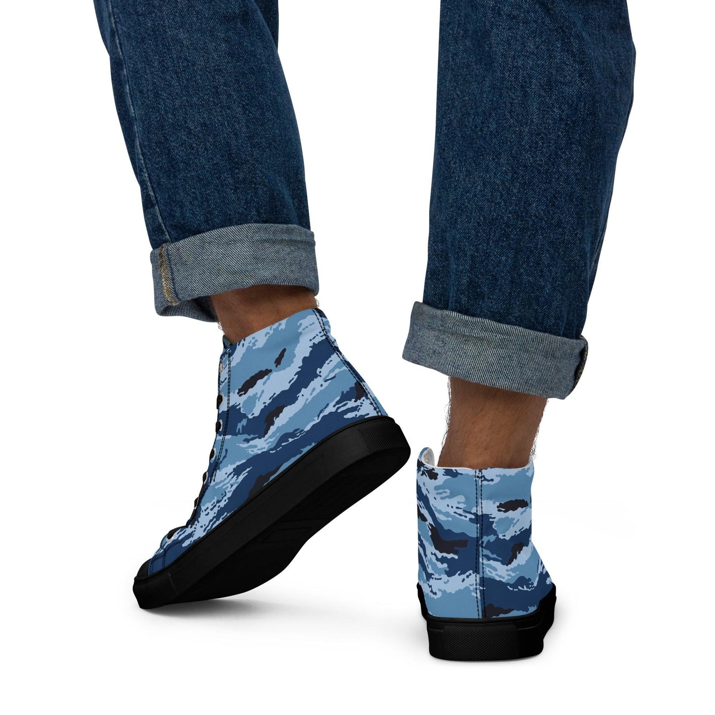 Kamysh Blue Camo Men’s Sneaker Hi _ Concealing Coloration