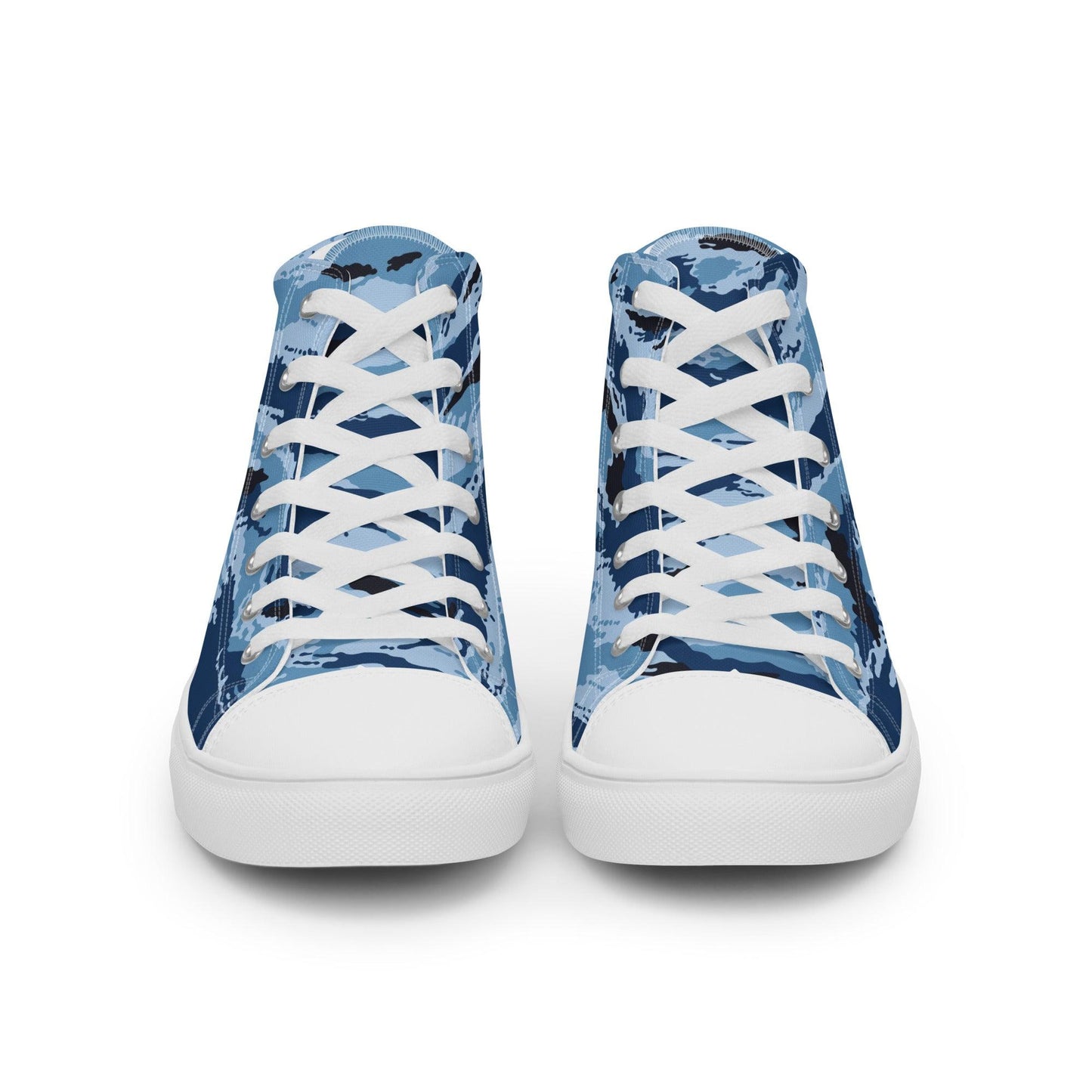 Kamysh Blue Camo Men’s Sneaker Hi _ Concealing Coloration.