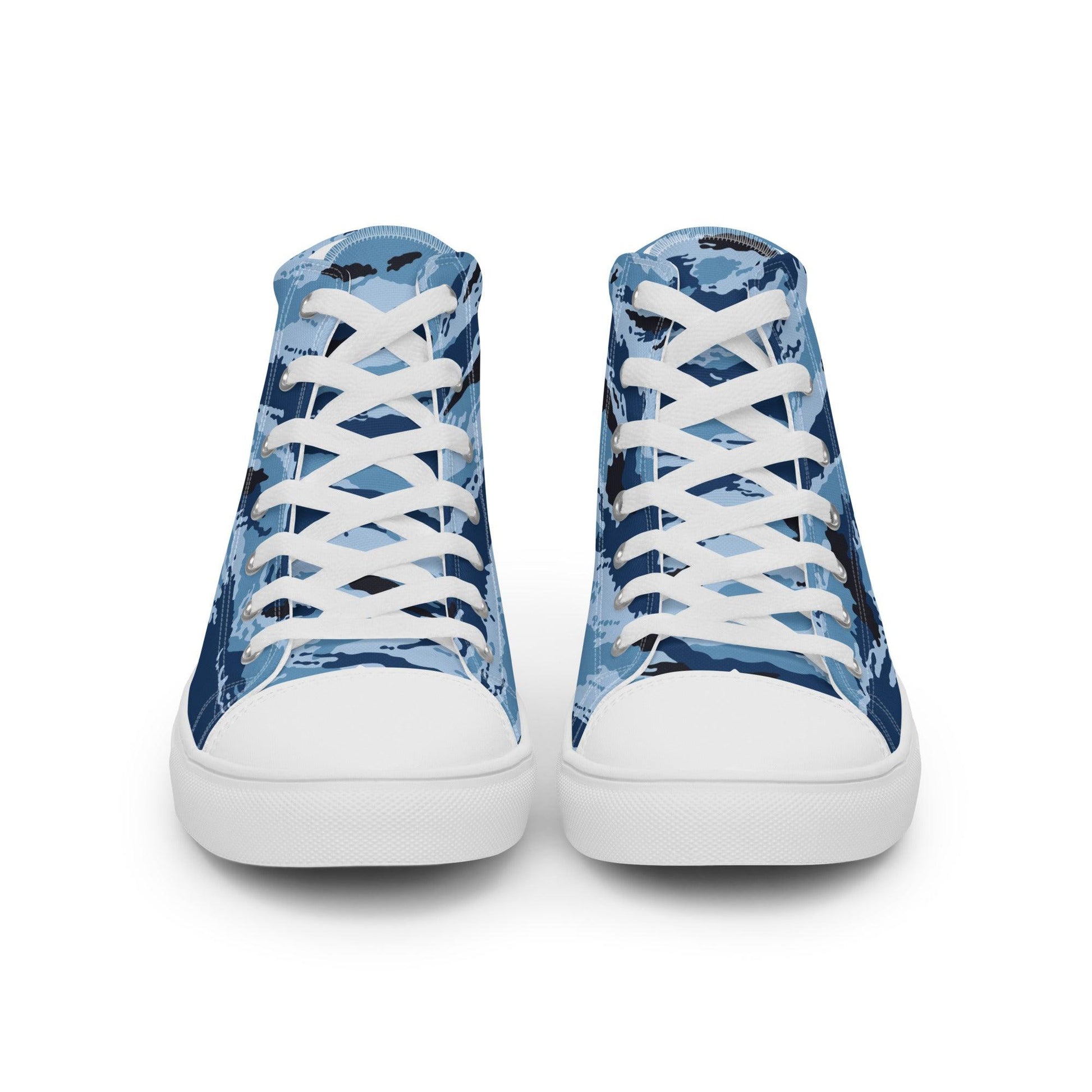 Kamysh Blue Camo Men’s Sneaker Hi _ Concealing Coloration.