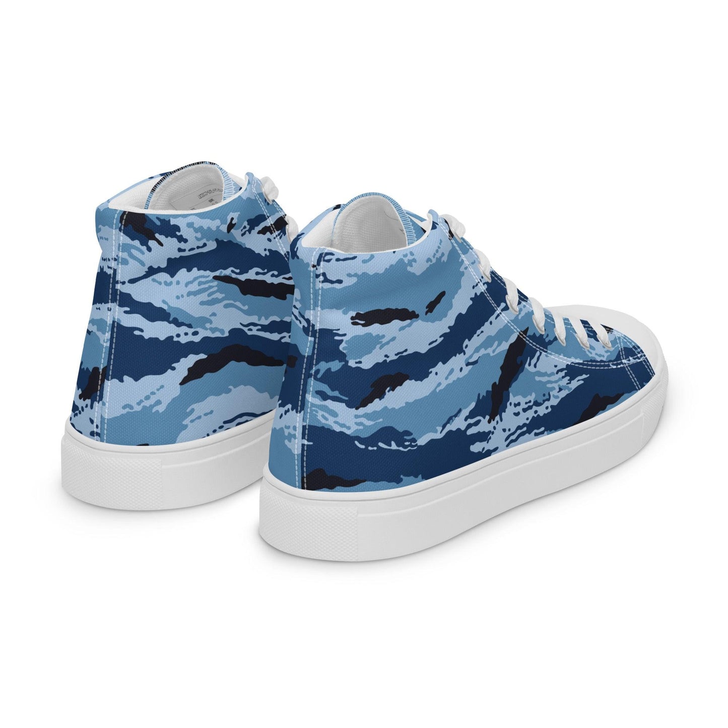 Kamysh Blue Camo Men’s Sneaker Hi _ Concealing Coloration.