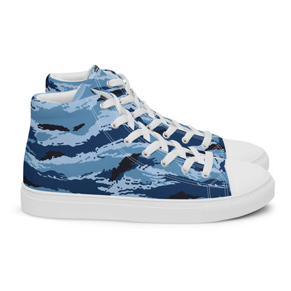 Kamysh Blue Camo Men’s Sneaker Hi _ Concealing Coloration.