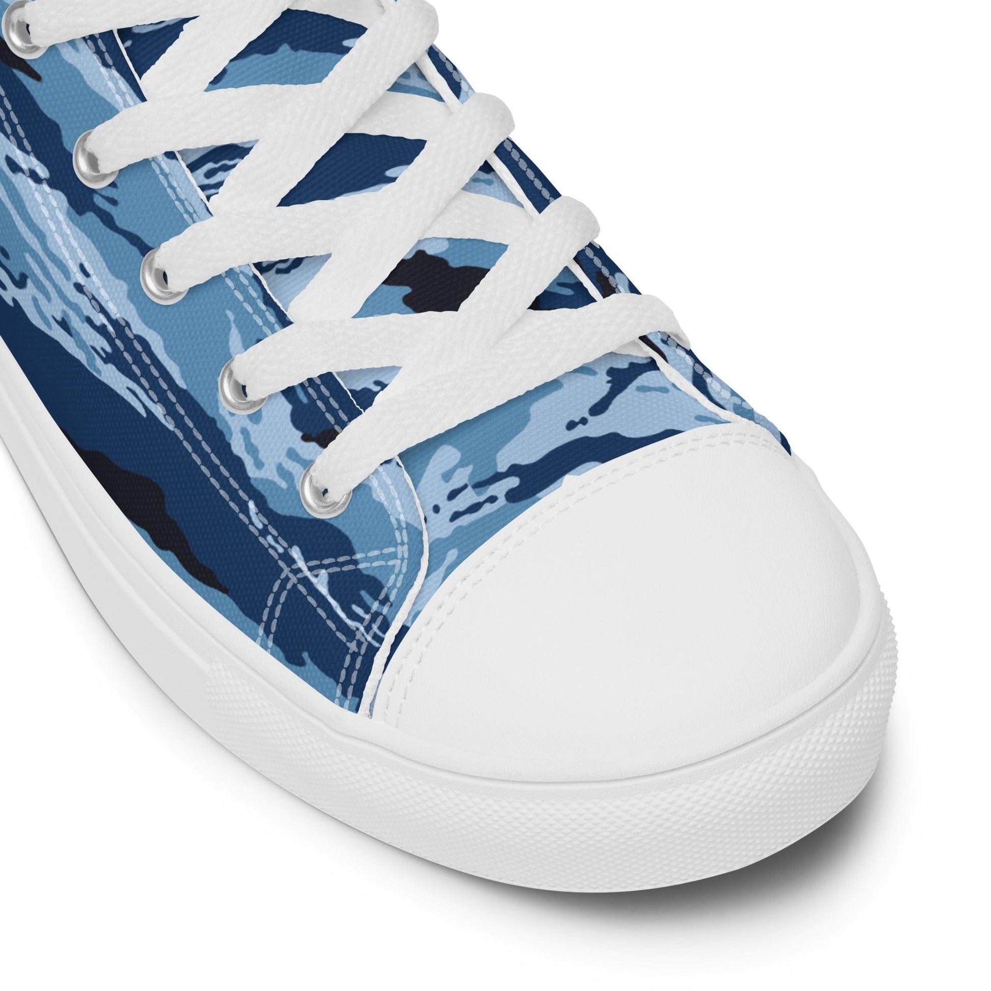 Kamysh Blue Camo Men’s Sneaker Hi _ Concealing Coloration.