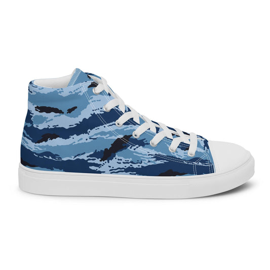 Kamysh Blue Camo Men’s Sneaker Hi _ Concealing Coloration.