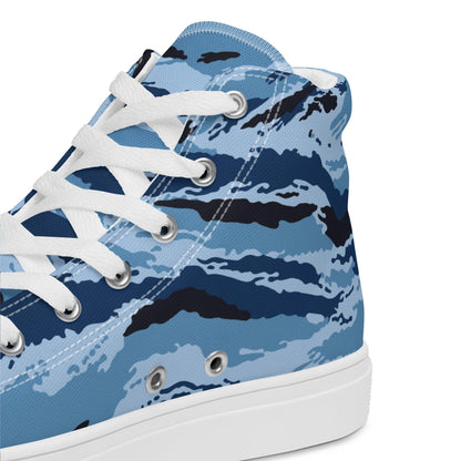 Kamysh Blue Camo Men’s Sneaker Hi _ Concealing Coloration.