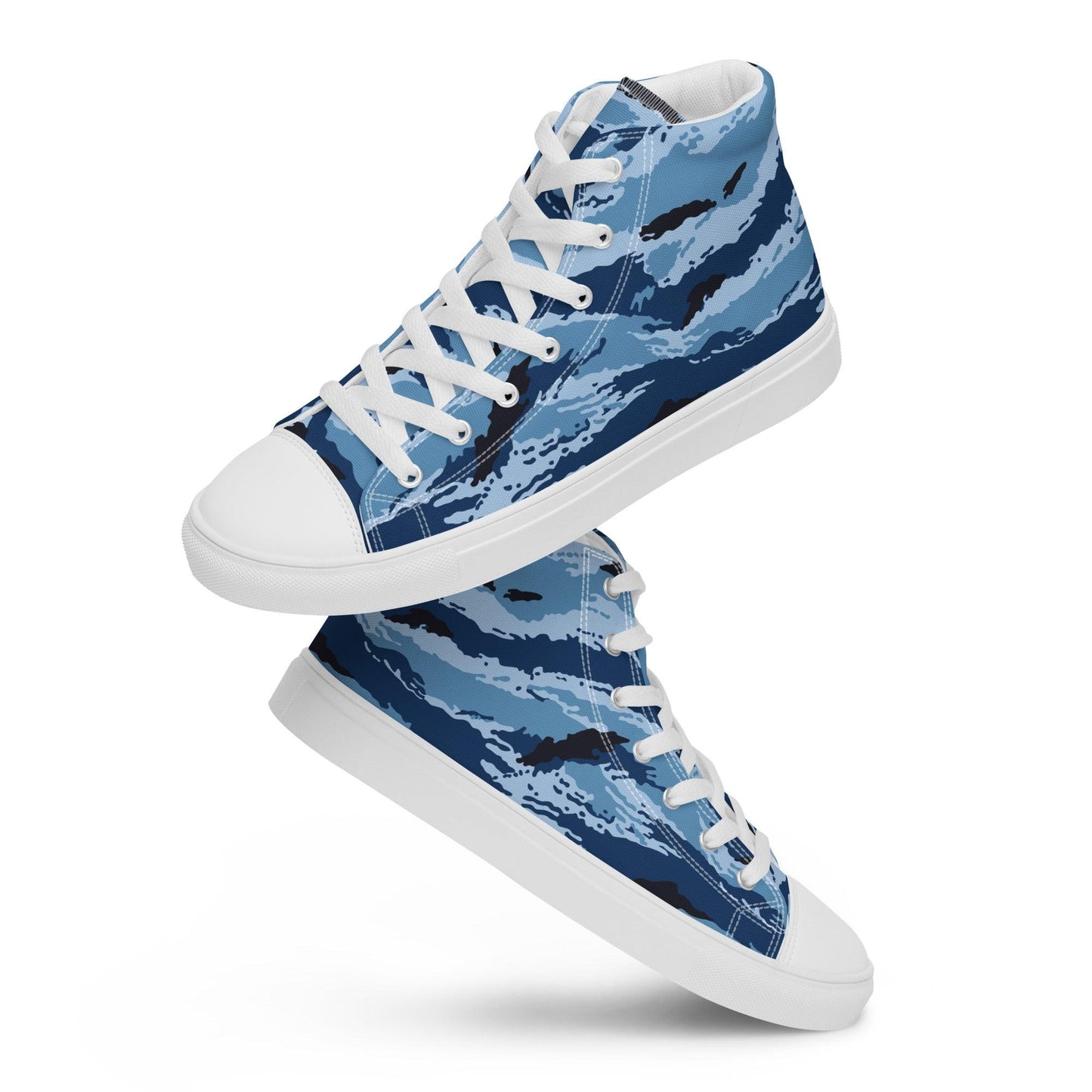 Kamysh Blue Camo Men’s Sneaker Hi _ Concealing Coloration.