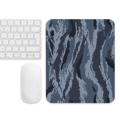 Kamysh Blue Camo Mouse Pad, front view.