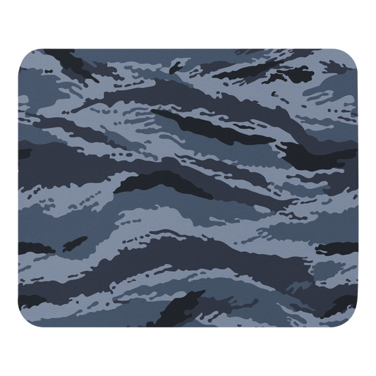 Kamysh Blue Camo Mouse Pad, front view.