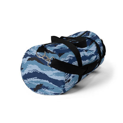 Kamysh Blue Camo Small Duffel Bag _ Concealing Coloration.