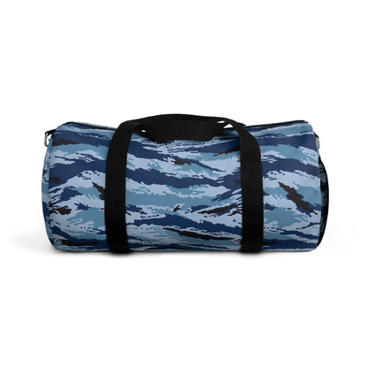 Kamysh Blue Camo Small Duffel Bag _ Concealing Coloration.