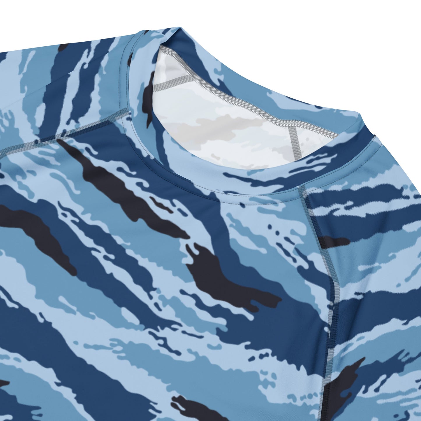 Kamysh Blue Camo SS Rash Guard _ Concealing Coloration.