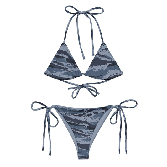 Kamysh Blue Camo String Bikini Set