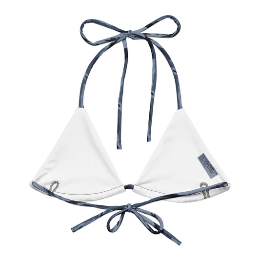 Kamysh Blue Camo String Bikini Top
